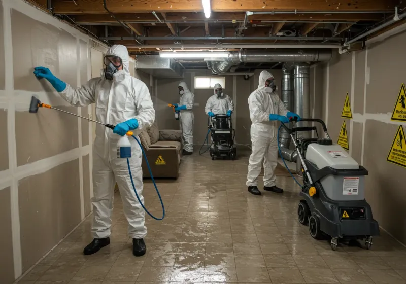 Basement Moisture Removal and Structural Drying process in Lovelock, NV